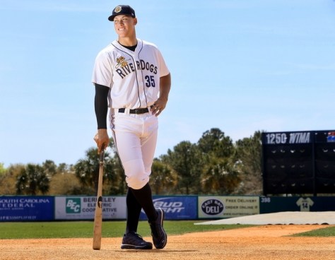 The hulking Aaron Judge (Photo Credit: The Post and Courier)