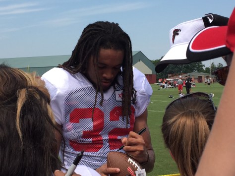 Jalen Collins giving fans love.